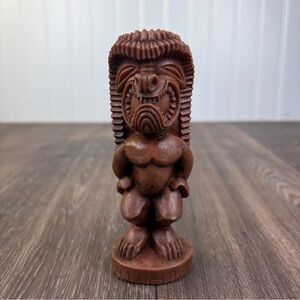 Hawaii Tiki God Ku "God of Strength" Figurine Statue 5.5” Aloha Made in Hawaii